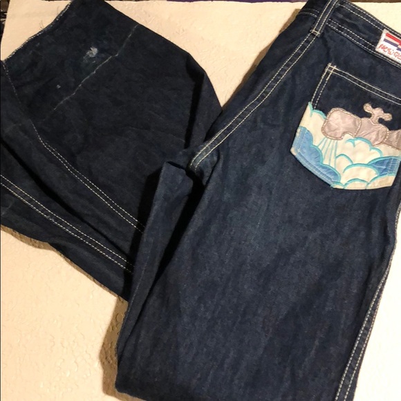 70’s Rigid Denim True Vintage 1970’s Jeans Faded Glory waterworks 27/5 uncut - Picture 1 of 8